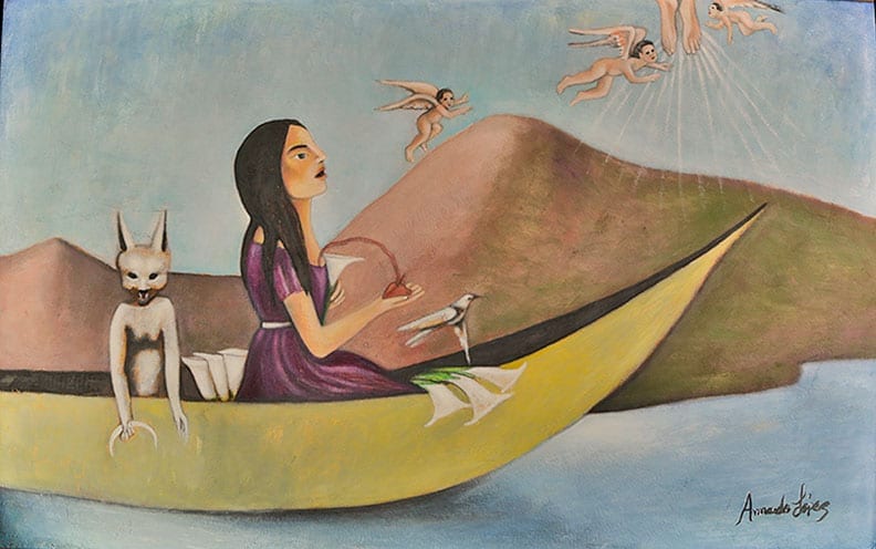 El Rio De Los Milagros - The River Of Miracles - 24" x 38" - oil painting on canvas